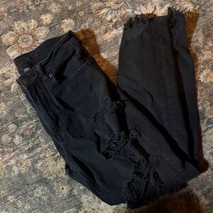 AE Distressed Black Jeans